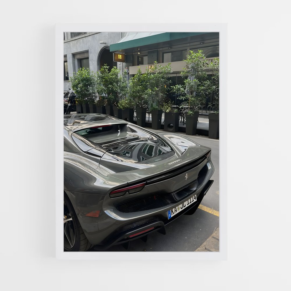Poster Grey Lightning – affiche Ferrari (vue 3)